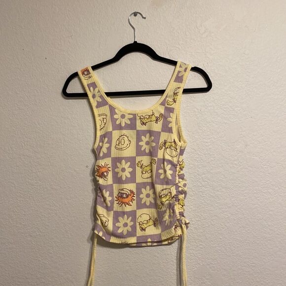 Rugrats Tops Rugrats Cinched Ribbed Cropped Graphic Tank Top - Picture 4 of 4
